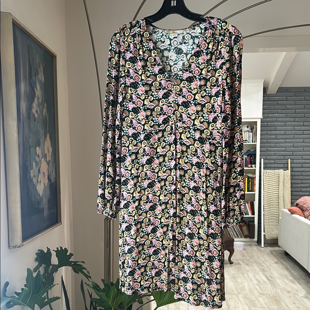 Floral Black Dress